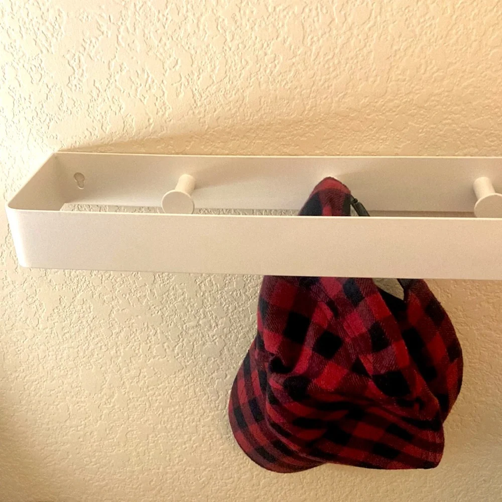 Set of 2 Unique Modern Minimalist Metal Wall Mounted Hook Racks